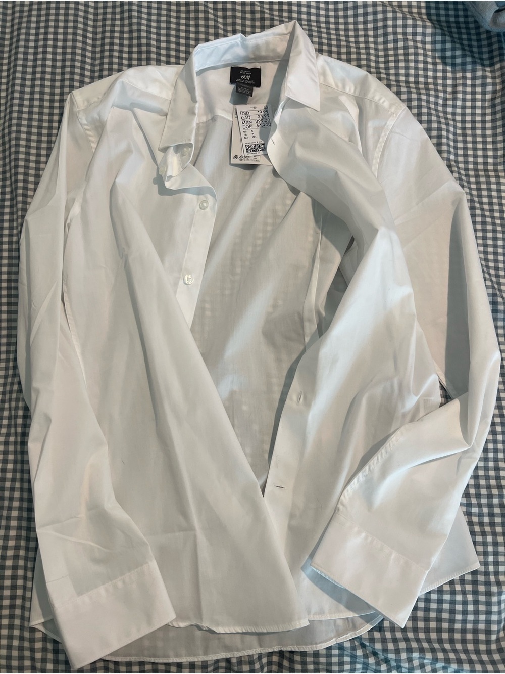 H&M Men’s slim fit White Button-Down Dress Shirt